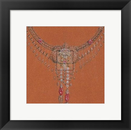 Framed Jewellery Designs IX Print