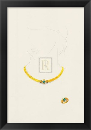 Framed Jewellery Designs XVII Print