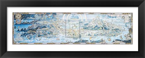 Framed Anciente Mappe of Fairyland Print