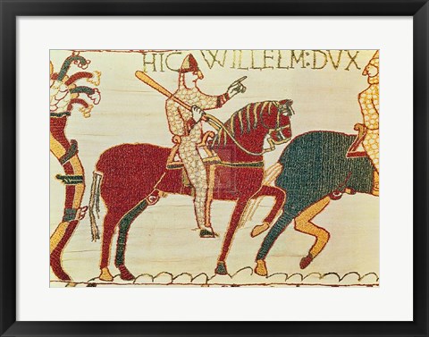 Framed Bayeaux Tapestry Detail a Print