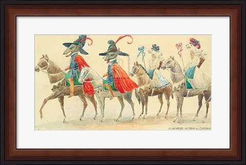 Framed Carnaval De Nice, 1951 Print