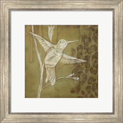 Framed Wings and Damask III Print