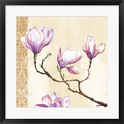 Framed Magnolias On Pink Print