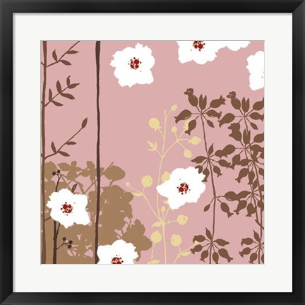 Framed Falling Blossoms I Print