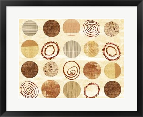 Framed Twenty Five Circular Variations I Print