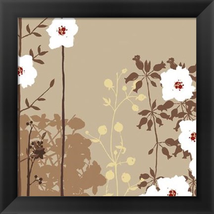 Framed Falling Blossoms II Print