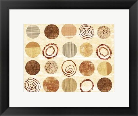 Framed Twenty Five Circular Variations I Print