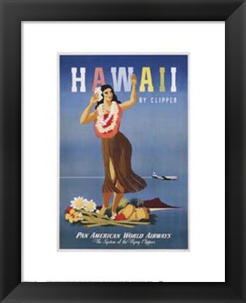 Framed Hawaii By Clipper Print