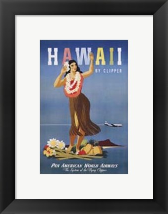 Framed Hawaii By Clipper Print