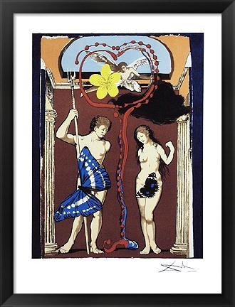 Framed Lovers, Adam and Eve (Le) Print