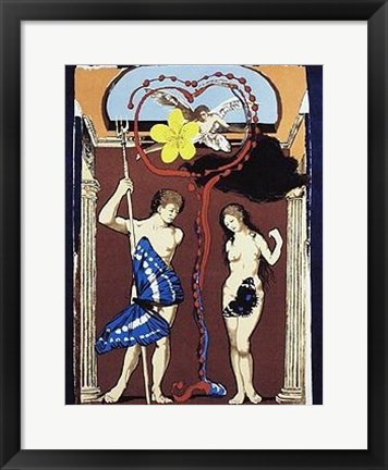 Framed Lovers, Adam and Eve (Le) Print