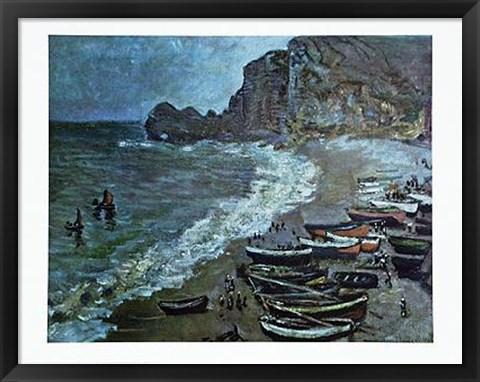 Framed Boats On The Beach, 1883 Print