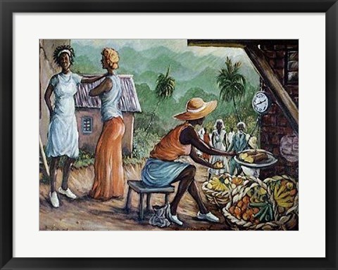 Framed Street Market Print