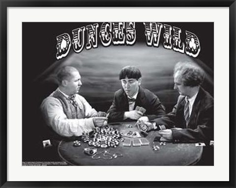 Framed Three Stooges: Dunces Wild Print