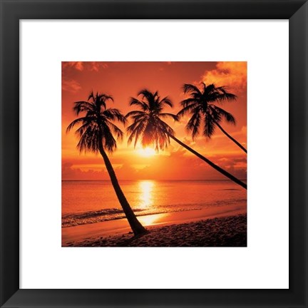 Framed Tropical Sunset Print