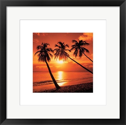 Framed Tropical Sunset Print