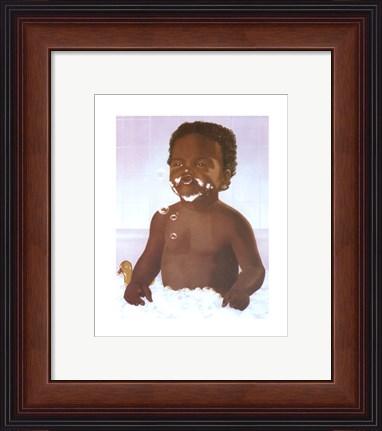 Framed Bubble Bath Boy Print