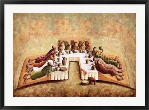 Framed Lord&#39;s Last Supper Print