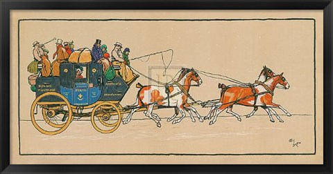 Framed Stagecoach I Print