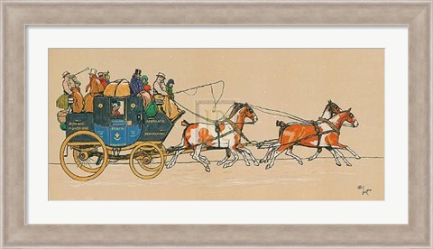 Framed Stagecoach I Print