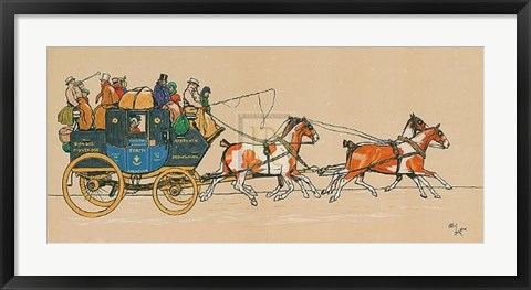 Framed Stagecoach I Print