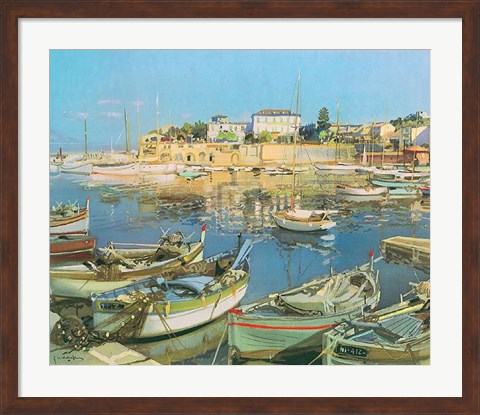 Framed Little Boats, St Jean Print