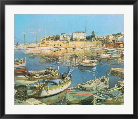 Framed Little Boats, St Jean Print