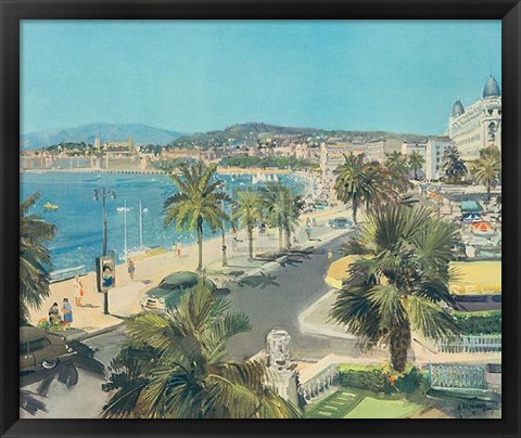 Framed Le Promenade, Nice Print