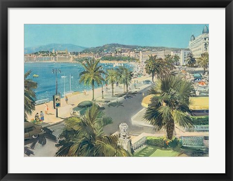 Framed Le Promenade, Nice Print