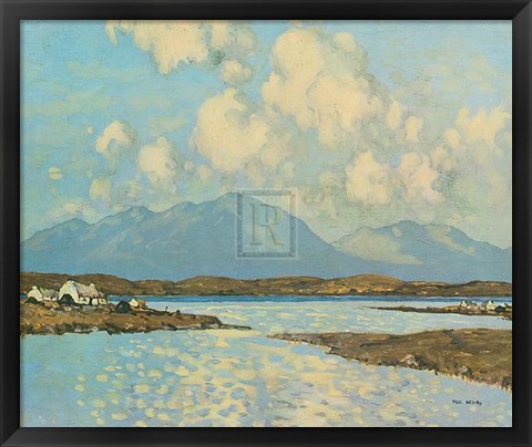 Framed Connemara Cottages Print