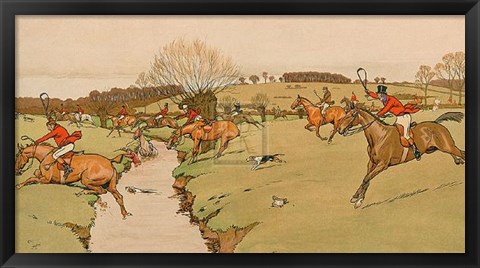 Framed Cottesbrook Hunt (the Brook) Print