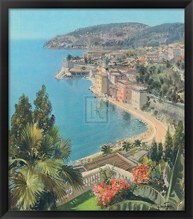 Framed La Rade De Villefranche Print