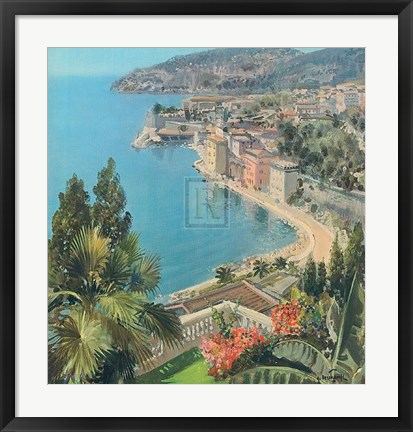 Framed La Rade De Villefranche Print