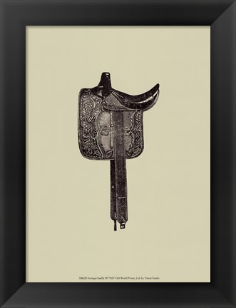 Framed Antique Saddle III Print