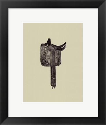 Framed Antique Saddle III Print