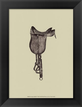 Framed Antique Saddle IV Print