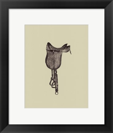 Framed Antique Saddle IV Print