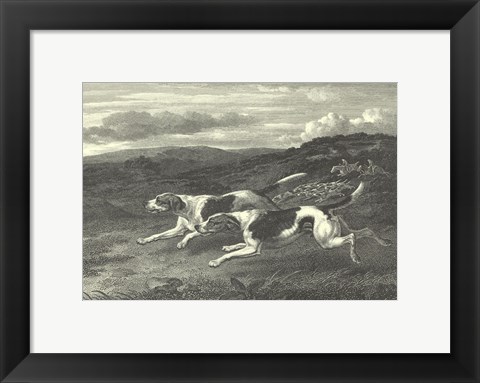 Framed Foxhounds Print