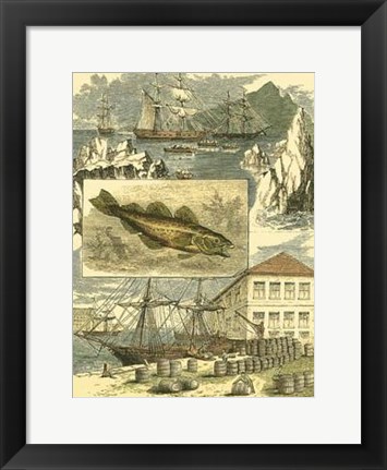 Framed Fisherman&#39;s Vignette III Print