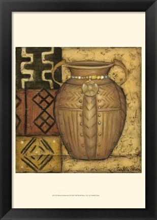 Framed African Earthenware I Print