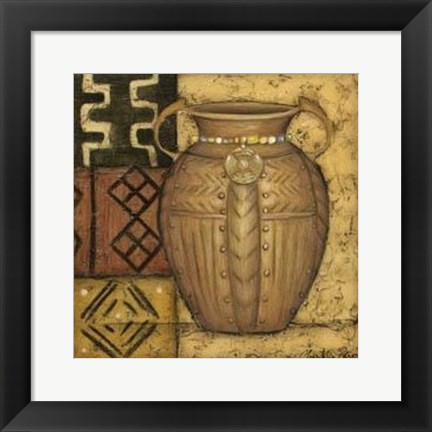 Framed African Earthenware I Print