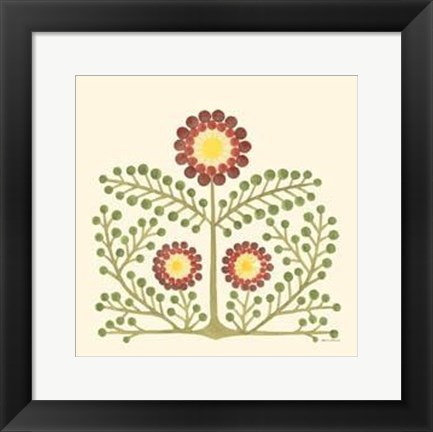 Framed Flourishing Blossoms III Print