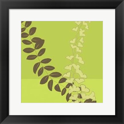 Framed Serpentine Vines I Print