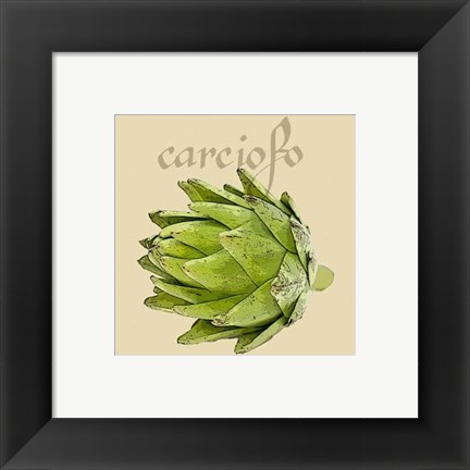 Framed Italian Vegetables VIII Print