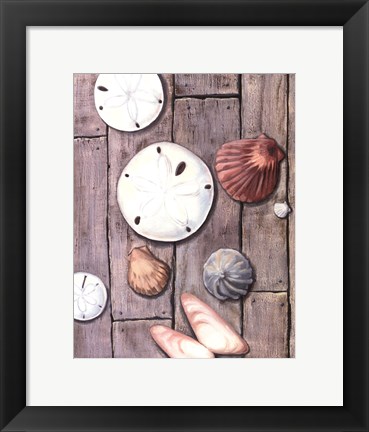 Framed Seashore Treasure I Print