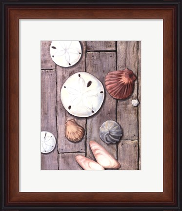 Framed Seashore Treasure I Print