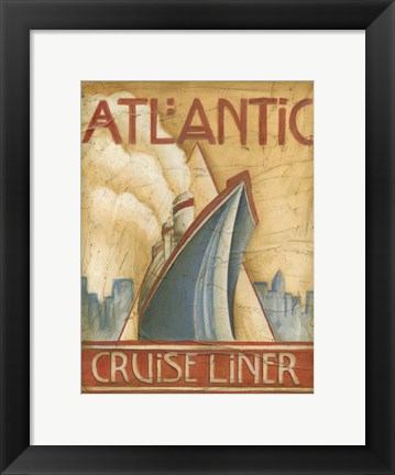 Framed Atlantic Cruise Liner Print