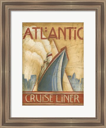 Framed Atlantic Cruise Liner Print