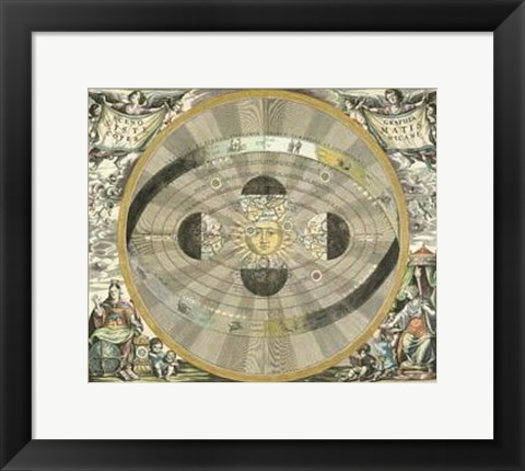 Framed Celestial Hemispheres I Print