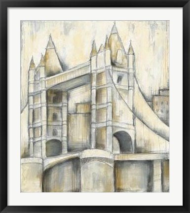 Framed Urban Bridgescape II Print